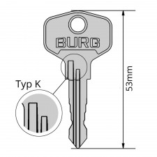 BURG Schlüssel Typ K (Unterscheidungsmerkmal)